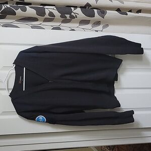 Cobmex V Neck Zip Up Wool Blend CTA Workwear Sweater Coat